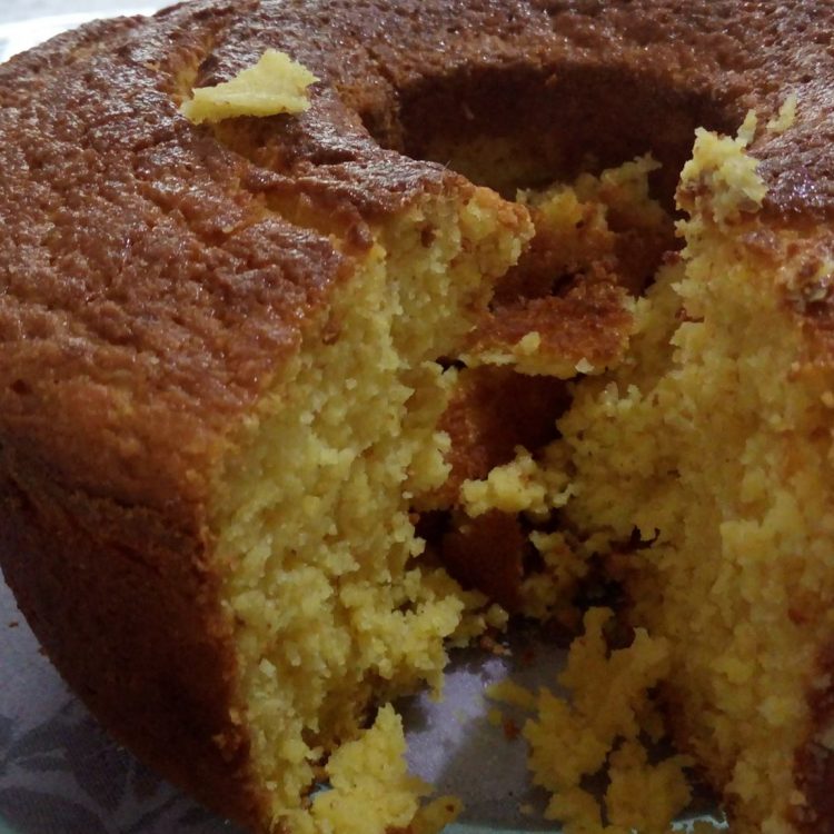 Bolo de Milho sem glúten sem lactose da Silvana